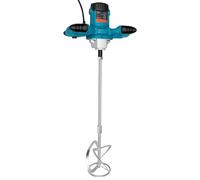 Mélangeur électrique - Mélangeur à béton/ciment 2100 W - 800 tr/min - 6 vitesses - Moteur tout cuivre - Fouet en forme de S - Pour peinture/mortier/enduit - Bleu
