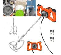 Mélangeur électrique pour mortier 2600 W - WZ-Agitator-EMD - 6 vitesses - Arbre de mélange M14 de 120 mm - Mélangeur manuel pour béton et mortier - Poignée ergonomique - Orange