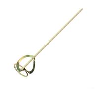 Mélangeur électrique robuste en acier au carbone pour ciment peinture plâtre - Zinc plaqué antirouille outil mélangeur 500 mm (rond argenté)