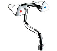 Delabie – Mélangeur d'évier mural MM 1/2" entraxe 110 mm L.120 laiton chromé