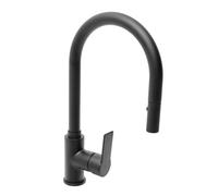 Mélangeur évier Swiss Aqua Technologies B-Way avec bras pivotant, 2 jets noir mat SATBSBW183
