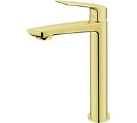 Mélangeur lavabo avec bec haut sans vidage (bouchon) Or
