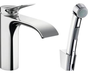 Mélangeur lavabo avec douchette bidet hansgrohe Vivenis chrome HG 75210000