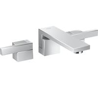 Mélangeur lavabo encastré AXOR Edge 3 trous, à main, montage mural, bec 190 mm, vidage par pression, taille diamant, 46061000, Couleur: chrome