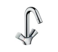 Hansgrohe Mitigeur de lavabo sur pied Logis 71221000 2 poignées sans garniture de vidange chromé