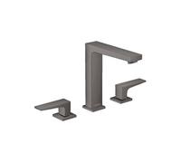Hansgrohe Mitigeur de lavabo 3 trous Metropol 160, poignées, bonde Push-Open, chrome noir brossé
