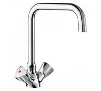 Delabie Mélangeur monotrou sur table MBatt. – 1 trou, 45 l/min, sortie pivotante L200