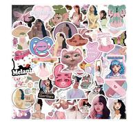 Melanie Martinez Lot de 50 autocollants Singer Idol, autocollants de personnages imperméables en vinyle esthétique pour ordinateur portable, bagages, skateboard, guitare, filles et adultes