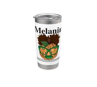 Melanin Léopard Imprimé Citrouille Automne Femmes Noir Fille Magique Gobelet isotherme en acier inoxydable double paroi