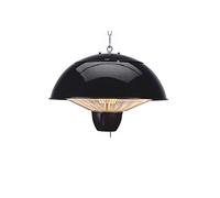 Melchioni Family Apollon Radiateur de plafond pour extérieur, résistance halogène, 1500 W, corps en aluminium, grille de protection en acier, indice de protection IP34, noir