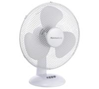 Melchioni Family Ventilateur de table avec 3 vitesses, ventilateur à 3 pales diamètre 40 cm, fonction d'oscillation, couleur blanc