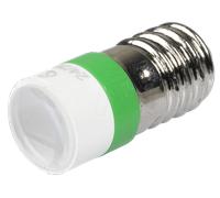 MELE 2274 - Lampe spot à LED, E10, verte, 24 V, 14800 mcd, Ø10 mm