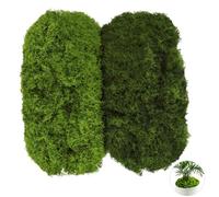 Meleager 200g Mousse Artificielle Decoration, Mousses Stabilisée Réaliste, Fausse Végétale Decorative, Décorative Réutilisable Plante Artificielle, Vert Foncé Clair, pour Jardin DIY Pâques