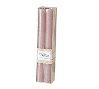 Melia Lot de 4 bougies à tige en paraffine rose clair 20 cm