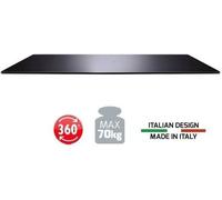 Meliconi Rotobase Elite L, support pivotant pour écran et TV, pied pivotant à 360°, capacité de charge 70 kg, verre trempé, noir