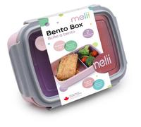 Melii Bento Box boîte à goûter Pink, Purple, Gray 880 ml