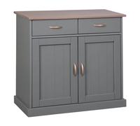 AltoBuy Melina - Buffet 2 Portes 2 Tiroirs Coloris Gris