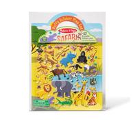 Melissa & Doug - Kit Autocollants Réutilisables Safari - Livre D’Activités Stickers Animaux Repositionnables - Activité Manuelle Enfant - Loisir Créatif - Cadeau Enfant 4 Ans Et + -