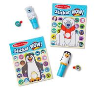 Melissa & Doug - Sticker Wow - 2 Tamponneuses, 2 Blocs D’Activités 300 Autocollants + Recharges 150 Stickers - Activité Manuelle Enfant - Loisir Créatif - Cadeau Enfant 3 Ans Et + -