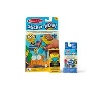 Melissa & Doug - Sticker Wow - Tamponneuse Bulldozer, Bloc D’Activités 300 Autocollants + Recharge 200 Stickers - Activité Manuelle Enfant - Loisir Créatif - Cadeau Enfant 3 Ans Et + -