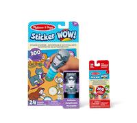 Melissa & Doug - Sticker Wow - Tamponneuse Chat, Bloc D’Activités 300 Autocollants + Recharge 200 Stickers - Activité Manuelle Enfant - Loisir Créatif - Cadeau Enfant 3 Ans Et + -