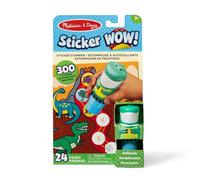 Melissa & Doug - Sticker Wow - Tamponneuse Dinosaure + Bloc D’Activités 300 Autocollants - Livre Stickers - Activité Manuelle Enfant - Loisir Créatif - Cadeau Enfant 3 Ans Et + -