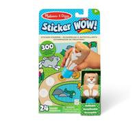 Melissa & Doug - Sticker Wow - Tamponneuse Lapin + Bloc Activités 300 Autocollants - Livre Activités Stickers - Activité Manuelle Enfant - Loisir Créatif - Cadeau Enfant 3 Ans Et + -