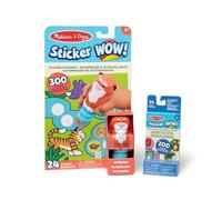 Melissa & Doug - Sticker Wow - Tamponneuse Tigre, Bloc D’Activités 300 Autocollants + Recharge 200 Stickers - Activité Manuelle Enfant - Loisir Créatif - Cadeau Enfant 3 Ans Et + -