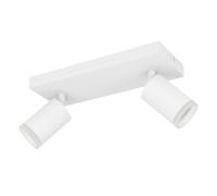 Eglo connect.z Lampe LED Melitello-Z, 2 spots, lampe de plafond ZigBee, Matter, app et commande vocale Alexa, blanc chaud-froid, RGB, dimmable, plafonnier