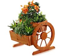 Melko 2x bacs à fleurs + roues Jardinière Balcon Bac à fleurs Pot de jardin Bois