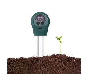 Melko Appareil 3 en 1 pour Plantes et Sol - Double Sonde pour pH, Intensité Lumineuse et Humidité - Humidimètre sans Batterie