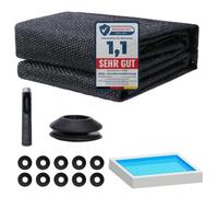 Melko Bâche solaire pour piscine - 549 x 274 cm - Pour une conservation efficace de la chaleur - Avec œillets - Noir - PVC