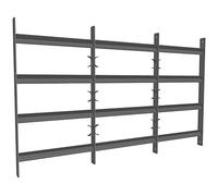 Melko Balustrade pour fenêtre, protection anti-effraction, en acier, 60 x 70 - 130 cm, barre de balustrade, protection anti-effraction, balcon, rez-de-chaussée, fenêtre de sous-sol