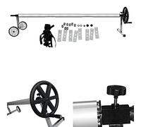 Melko Enrouleur de piscine mobile pour film de piscine - Enrouleur pour film solaire - Pour piscines de 3 à 5,7 m de large - Matériel de fixation inclus