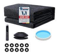 Melko Film solaire pour piscine - Diamètre : 457 cm - Pour une conservation efficace de la chaleur - Bâche solaire - Œillets - Couverture solaire en PVC - Noir