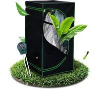 Melko Growbox Kit de tente de culture avec jauge 3 en 1 160 x 120 x 205 cm | Tissu Oxford 600D opaque, film intérieur réfléchissant, fond amovible, pour la terre et l'hydroponie