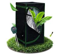 Melko Kit 240 x 120 x 200 cm avec Jauge 3 en 1 - Tente de Culture en Tissu Extra Résistant et Imperméable avec Film Intérieur Réfléchissant pour Culture Hydroponique