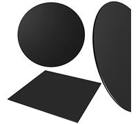 Melko Plaque de protection pour cheminée - Plateau de table/plaque de sol - Protection contre les étincelles - Verre de sécurité ESG - Verre noir - Différentes tailles et formes - Plaque de verre