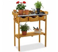 Melko Table de Plantation, Table de Travail Fleuri Table de Jardin en Bois