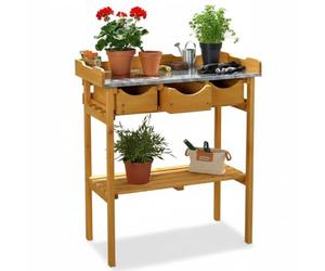 Melko Table de Plantation, Table de Travail Fleuri Table de Jardin en Bois
