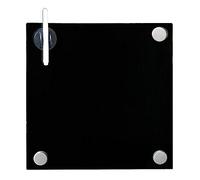 Melko Tableau magnétique en verre - 45 x 45 x 0,4 cm - Noir