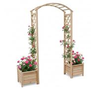 Melko voûte de Rose voûte Planche d'escalade Aide Seau à Fleur voûte Treillis Naturel Treillis pergola en Bois