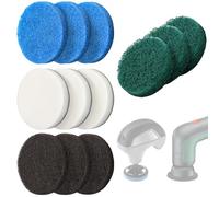Mellbree Lot de 12 brosses 4 en 1 pour Bosch Universal Brush 6033/Dremel PC10 - Tampons microfibre haute performance, facile à changer pour salle de bain, cuisine, jardin