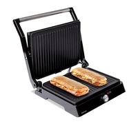 Mellerware - Gril électrique portable Hotty ! | 2200W | Anti-adhérent | 3 en 1 (Cuisinière, Assiette, Barbecue) | Régulateur de température | LED | Ouverture 180 degrés | 29 × 46 cm | Acier inoxydable