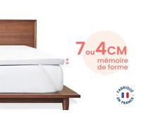 Mello - Surmatelas L'Original 7 cm 90x190 - Fabriqué en France - Surmatelas mémoire de forme, accueil moelleux