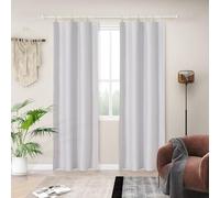 Melodieux Doublure de Rideau Occultant Grisâtre pour Rideaux de 96 Pouces de Long, Doublure Isolée Thermique Bloquant 80% de Lumière, Emboîtage avec Anneaux, 101,6 x 233,7 cm, 2 Panneaux
