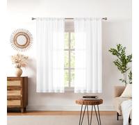 Melodieux Lot de 2 Rideaux décoratifs aérés pour Chambre à Coucher