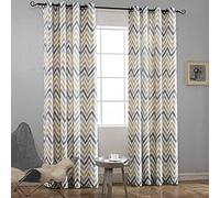 Melodieux Rideau de fenêtre à œillets pour Salon - 132,1 x 213,4 cm - Jaune (1 Panneau)