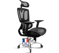 MELOKEA Fauteuil de Bureau, Accoudoirs 4D, Siège Réglable en Profondeur, Appui-tête 3D, roulettes en Caoutchouc, Dossier Haut, Inclinable 4 Positions, Télétravail & Gaming, Chaise Bureau Ergonomique