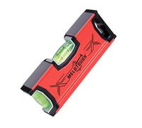MELOTOUGH Niveau de poche magnétique Torpedo 15,2 cm, petit niveau, rouge | Mini outil de niveau avec bulles 90° et 180 grandes fioles